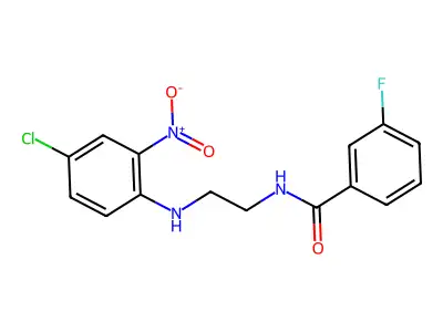 N-[2-(4-chloro-2-nitroanilino)ethyl]-3-fluorobenzamide structure