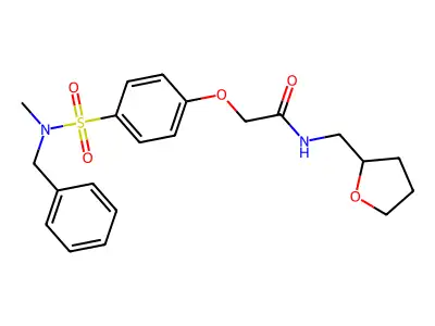 2-[4-[benzyl(methyl)sulfamoyl]phenoxy]-N-(oxolan-2-ylmethyl)acetamide structure