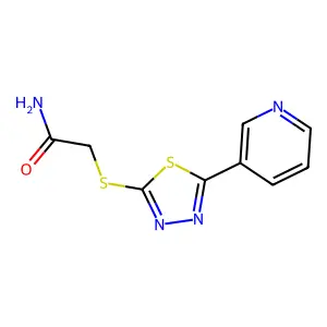 2-[(5-Pyridin-3-yl-1,3,4-thiadiazol-2-yl)sulfanyl]acetamide structure