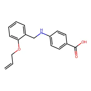 4-{[2-(Allyloxy)benzyl]amino}benzoic acid structure