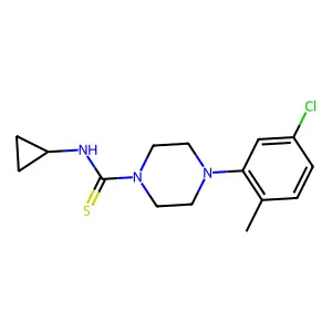 4-(5-chloro-2-methylphenyl)-N-cyclopropylpiperazine-1-carbothioamide structure