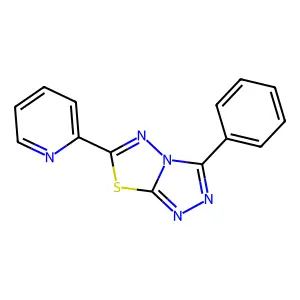 3-Phenyl-6-pyridin-2-yl-[1,2,4]triazolo[3,4-b][1,3,4]thiadiazole structure