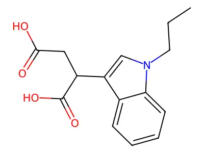 2-(1-propyl-1H-indol-3-yl)succinic acid structure
