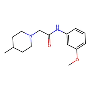 N-(3-methoxyphenyl)-2-(4-methylpiperidin-1-yl)acetamide structure