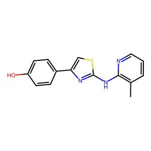 4-[2-(3-Methyl-pyridin-2-ylamino)-thiazol-4-yl]-phenol structure