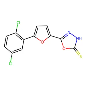5-[5-(2,5-Dichlorophenyl)furan-2-yl]-1,3,4-oxadiazole-2-thiol structure