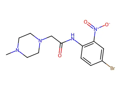 N-(4-bromo-2-nitrophenyl)-2-(4-methylpiperazin-1-yl)acetamide structure