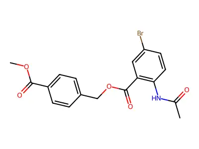 4-(Methoxycarbonyl)benzyl 2-(acetylamino)-5-bromobenzoate structure