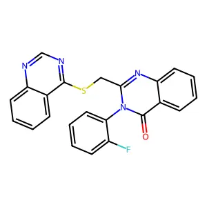 3-(2-Fluorophenyl)-2-(quinazolin-4-ylsulfanylmethyl)quinazolin-4-one structure