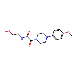 N-(2-methoxyethyl)-2-[4-(4-methoxyphenyl)piperazin-1-yl]-2-oxoacetamide structure