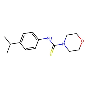 N-(4-propan-2-ylphenyl)morpholine-4-carbothioamide structure
