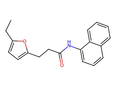 3-(5-ethylfuran-2-yl)-N-naphthalen-1-ylpropanamide structure