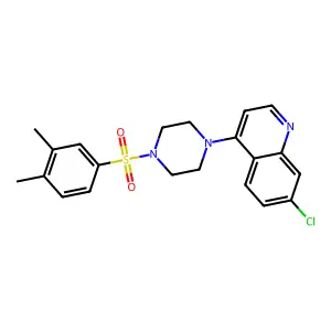 7-Chloro-4-[4-(3,4-dimethylphenyl)sulfonyl-1-piperazinyl]quinoline structure