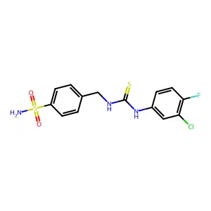 1-(3-Chloro-4-fluorophenyl)-3-[(4-sulfamoylphenyl)methyl]thiourea structure
