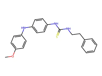 1-{4-[(4-Methoxyphenyl)amino]phenyl}-3-(2-phenylethyl)thiourea structure
