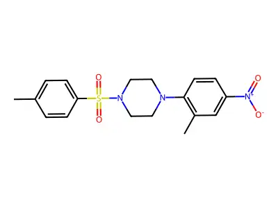 1-(2-Methyl-4-nitrophenyl)-4-(4-methylphenyl)sulfonylpiperazine structure