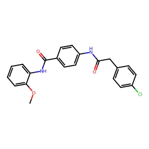 4-[[2-(4-chlorophenyl)acetyl]amino]-N-(2-methoxyphenyl)benzamide structure