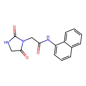 2-(2,5-dioxo(1,3-diazolidinyl))-N-naphthylacetamide structure