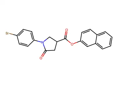 Naphthalen-2-yl 1-(4-bromophenyl)-5-oxopyrrolidine-3-carboxylate structure