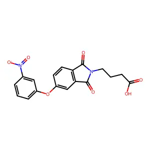 4-[5-(3-nitrophenoxy)-1,3-dioxo-1,3-dihydro-2H-isoindol-2-yl]butanoic acid structure
