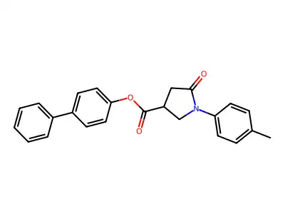 Biphenyl-4-yl 1-(4-methylphenyl)-5-oxopyrrolidine-3-carboxylate structure