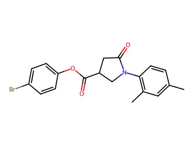 4-Bromophenyl 1-(2,4-dimethylphenyl)-5-oxopyrrolidine-3-carboxylate structure