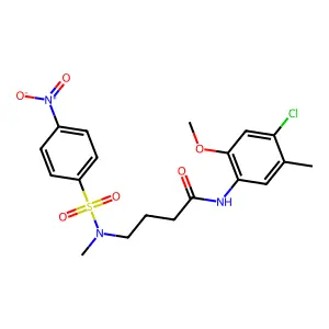 N-(4-chloro-2-methoxy-5-methylphenyl)-4-[methyl-(4-nitrophenyl)sulfonylamino]butanamide structure
