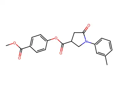 4-(Methoxycarbonyl)phenyl 1-(3-methylphenyl)-5-oxo-3-pyrrolidinecarboxylate structure