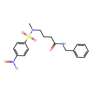 N-benzyl-4-[methyl-(4-nitrophenyl)sulfonylamino]butanamide structure