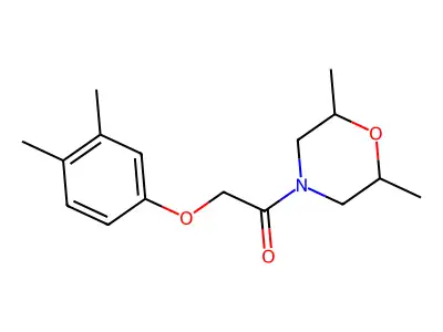 1-(2,6-Dimethylmorpholin-4-yl)-2-(3,4-dimethylphenoxy)ethanone structure