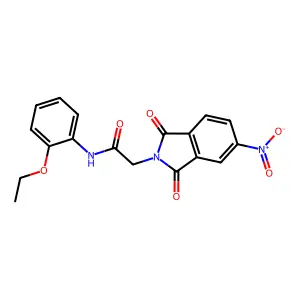 N-(2-ethoxyphenyl)-2-(5-nitro-1,3-dioxoisoindol-2-yl)acetamide structure