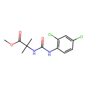 Methyl 2-[(2,4-dichlorophenyl)carbamoylamino]-2-methylpropanoate structure