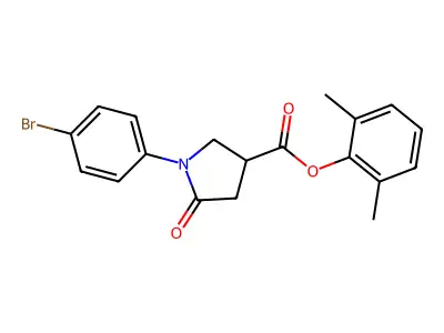 2,6-Dimethylphenyl 1-(4-bromophenyl)-5-oxopyrrolidine-3-carboxylate structure