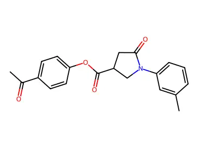 4-Acetylphenyl 1-(3-methylphenyl)-5-oxo-3-pyrrolidinecarboxylate structure