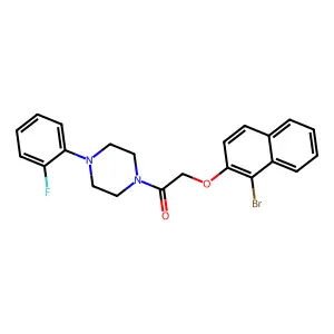 2-(1-Bromonaphthalen-2-yl)oxy-1-[4-(2-fluorophenyl)piperazin-1-yl]ethanone structure