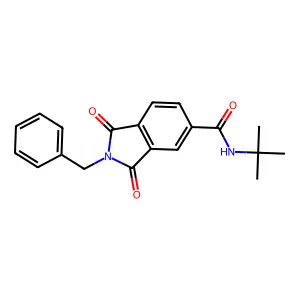 2-benzyl-N-tert-butyl-1,3-dioxoisoindole-5-carboxamide structure