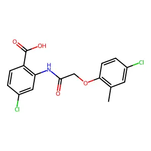 4-Chloro-2-{[(4-chloro-2-methylphenoxy)acetyl]amino}benzoic acid structure