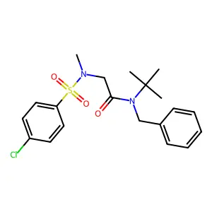 N-benzyl-N-tert-butyl-2-[(4-chlorophenyl)sulfonyl-methylamino]acetamide structure