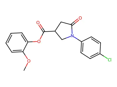 2-Methoxyphenyl 1-(4-chlorophenyl)-5-oxopyrrolidine-3-carboxylate structure