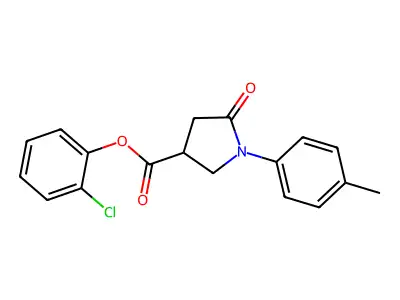2-Chlorophenyl 1-(4-methylphenyl)-5-oxopyrrolidine-3-carboxylate structure