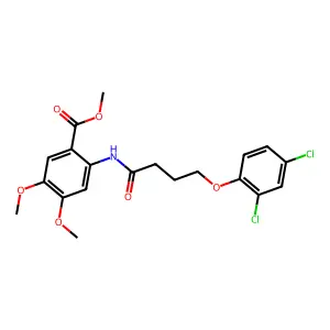Methyl 2-{[4-(2,4-dichlorophenoxy)butanoyl]amino}-4,5-dimethoxybenzoate structure
