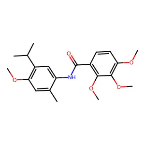 N-(5-isopropyl-4-methoxy-2-methylphenyl)-2,3,4-trimethoxybenzamide structure