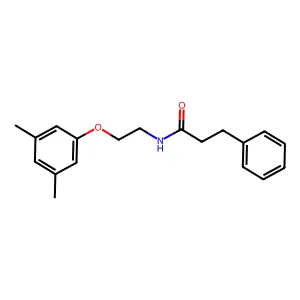 N-[2-(3,5-dimethylphenoxy)ethyl]-3-phenylpropanamide structure