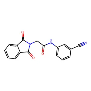 N-(3-cyanophenyl)-2-(1,3-dioxo-1,3-dihydro-2H-isoindol-2-yl)acetamide structure