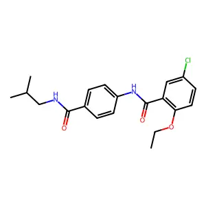 5-chloro-2-ethoxy-N-[4-(2-methylpropylcarbamoyl)phenyl]benzamide structure