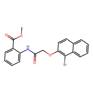Methyl 2-({[(1-bromo-2-naphthyl)oxy]acetyl}amino)benzoate structure