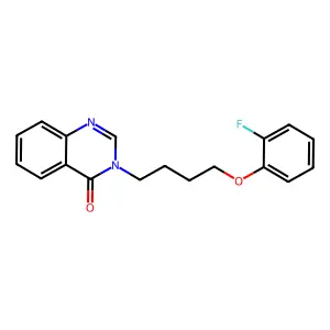 3-[4-(2-fluorophenoxy)butyl]-4(3H)-quinazolinone structure