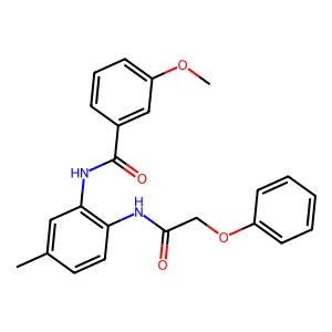 3-methoxy-N-{5-methyl-2-[(phenoxyacetyl)amino]phenyl}benzamide structure