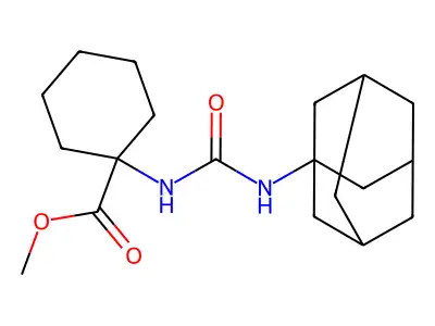 Methyl 1-(1-adamantylcarbamoylamino)cyclohexane-1-carboxylate structure