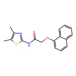 N-(4,5-dimethyl-1,3-thiazol-2-yl)-2-naphthalen-1-yloxyacetamide structure